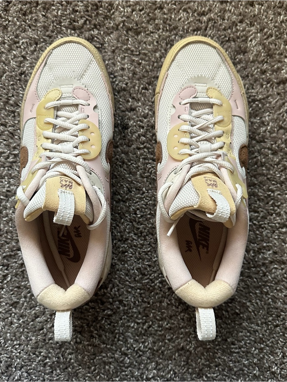 Nike Air Max 90 Futura Neapolitan Pink Brown Sneakers Size 8.5 - Picture 3 of 6